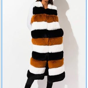 Faux Fur Vest Jacket